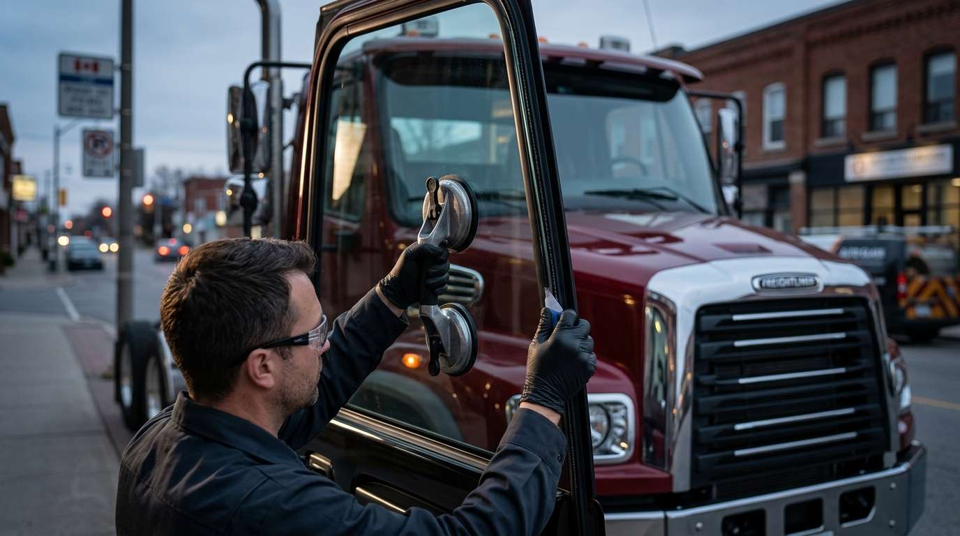 Door Glass Replacement for Freightliner 108SD 2009-2025 by Alexwindshield