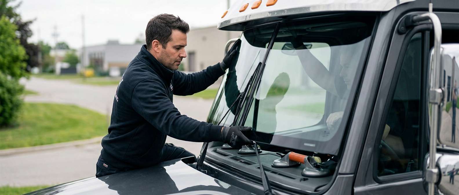 Windshield Replacement for Freightliner 122SD 2012-2025 by Alexwindshield