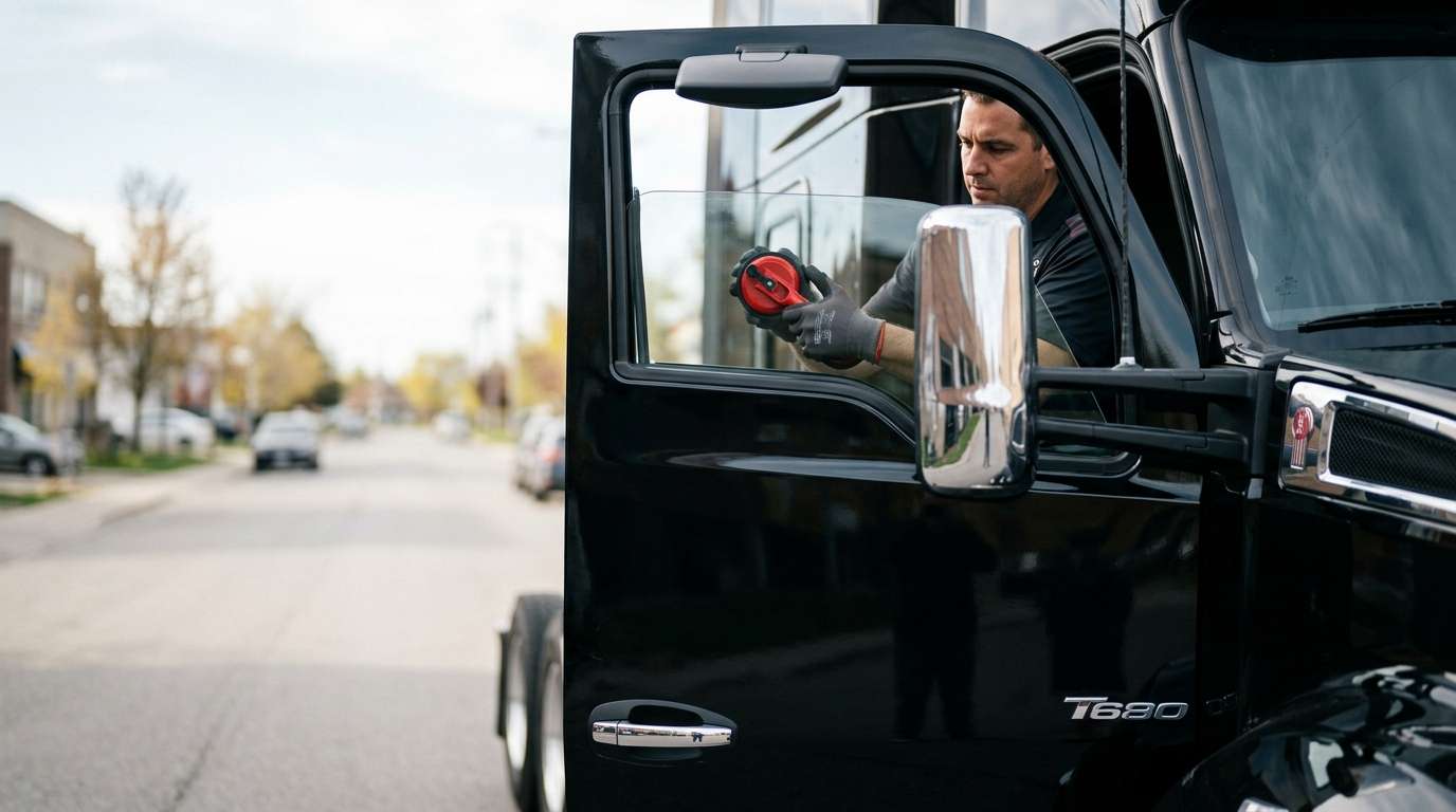 Door Glass Replacement for Kenworth T680 2012-2025 by Alexwindshield