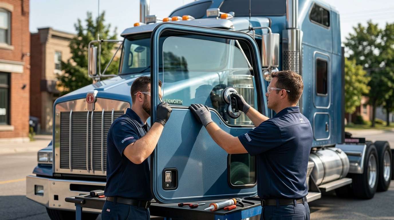 Door Glass Replacement for Kenworth T800 1986-2025 by Alexwindshield