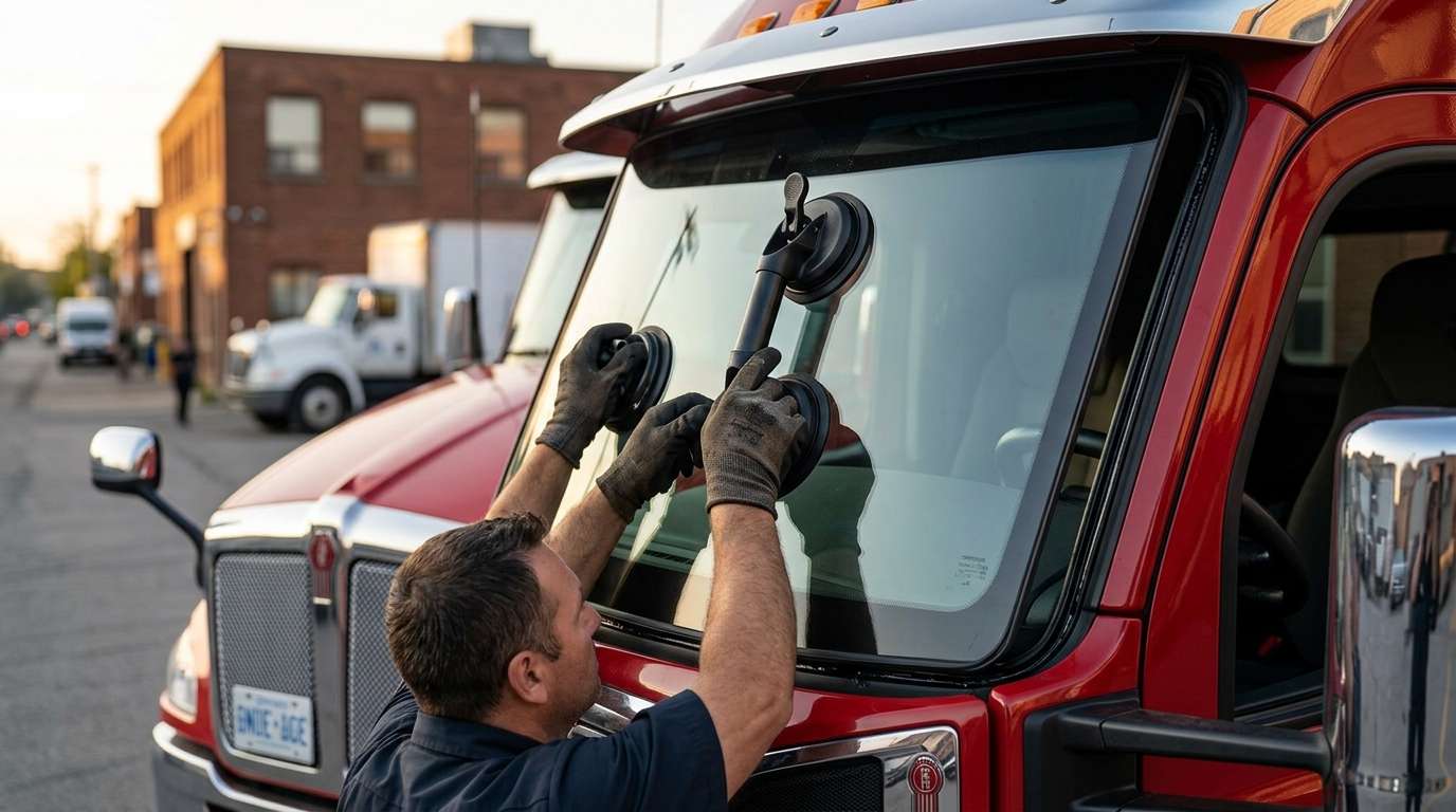 Windshield Replacement for Kenworth T610 2019-2025 by Alexwindshield