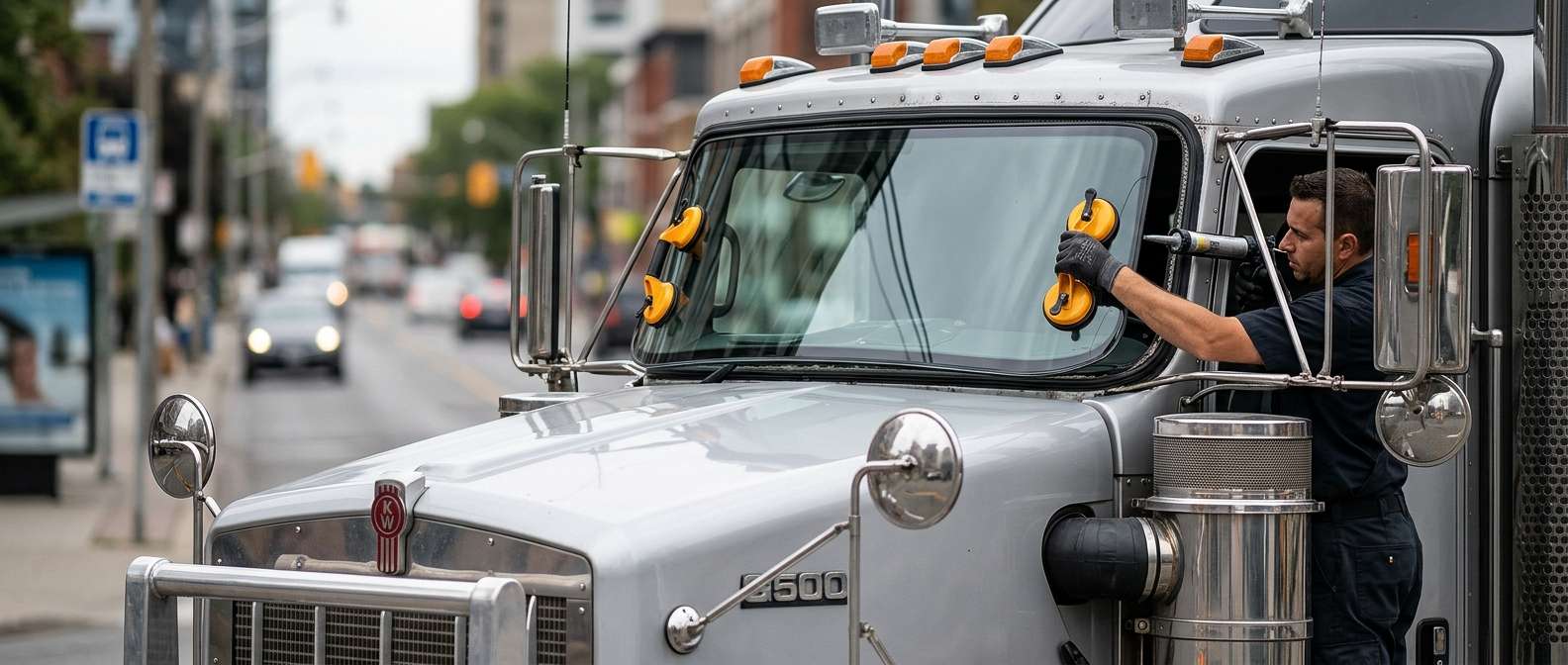 Windshield Replacement for Kenworth C500 2000-2025 by Alexwindshield
