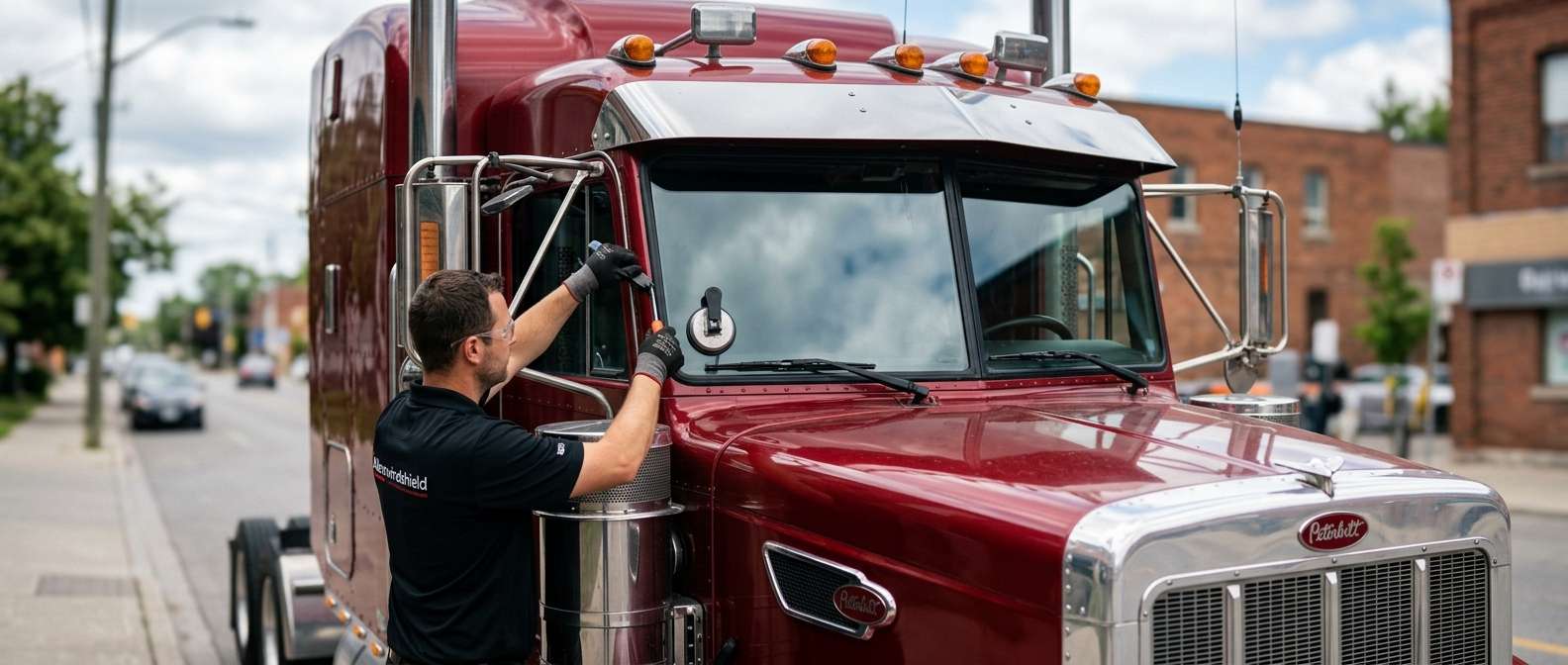 Windshield Replacement for Peterbilt 377 1988-1999 by Alexwindshield