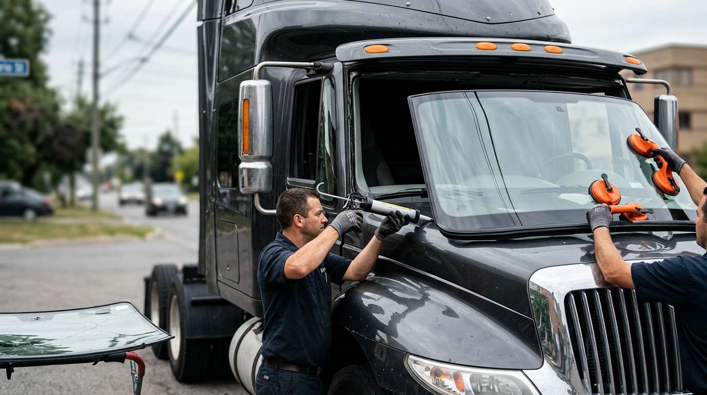 Windshield Replacement for International 8600 2003-2007 by Alexwindshield