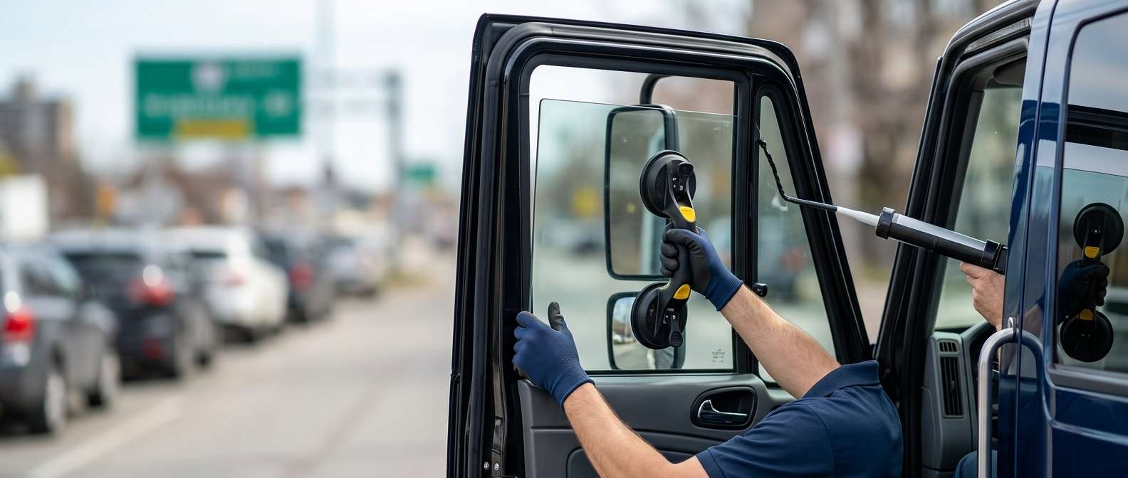 Door Glass Replacement for International 7600 2002-2025 by Alexwindshield