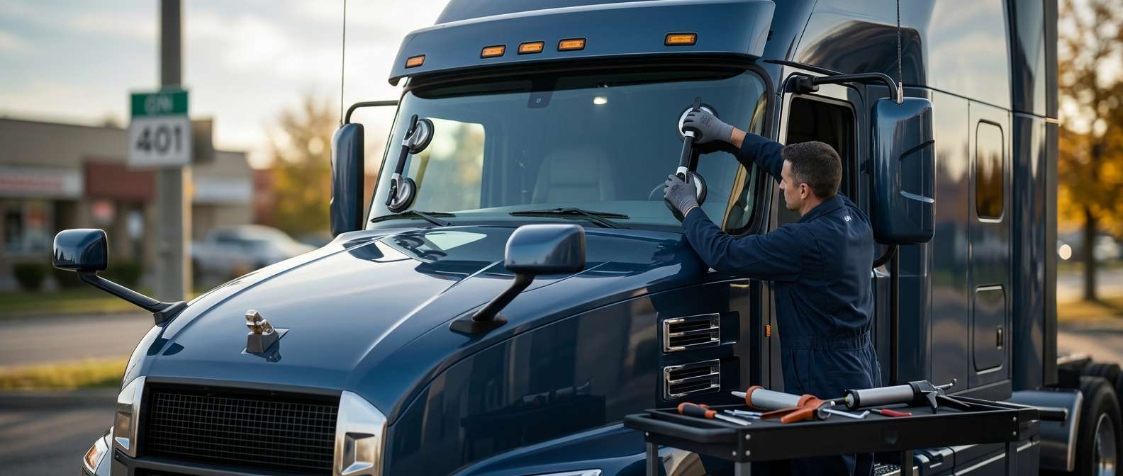 Windshield Replacement for Mack Anthem 2018-2025 by Alexwindshield