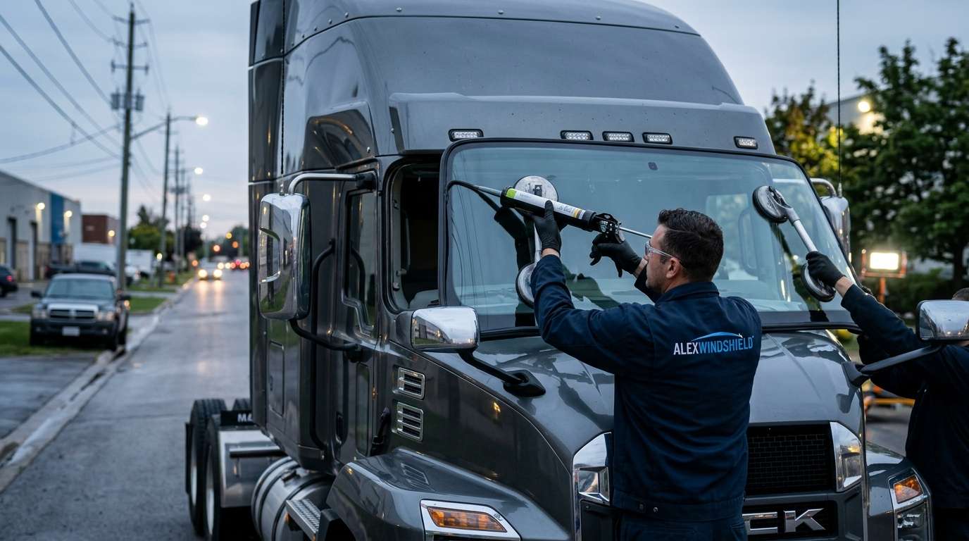 Windshield Replacement for Mack Titan 2007-2014 by Alexwindshield