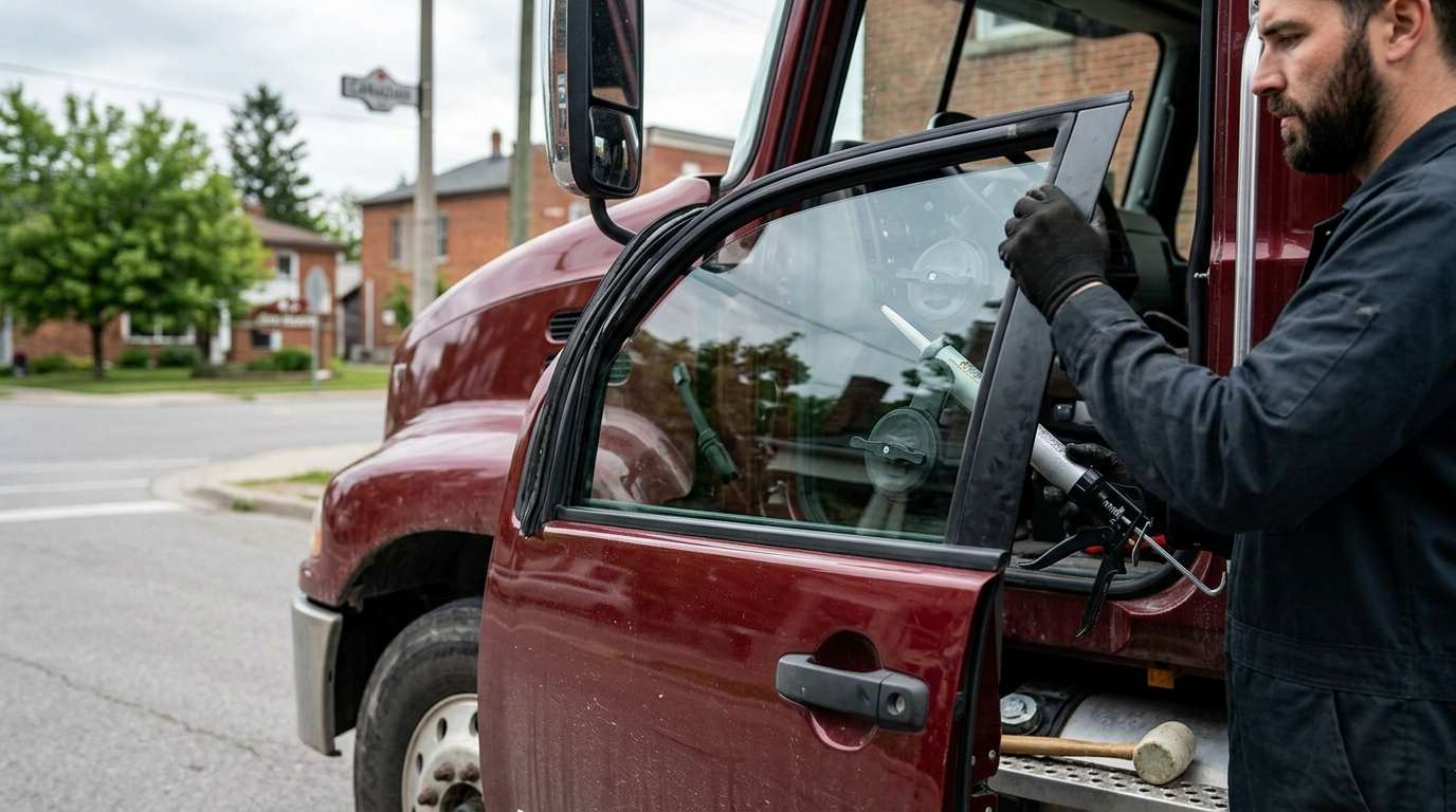Door Glass Replacement for Mack Titan 2007-2014 by Alexwindshield