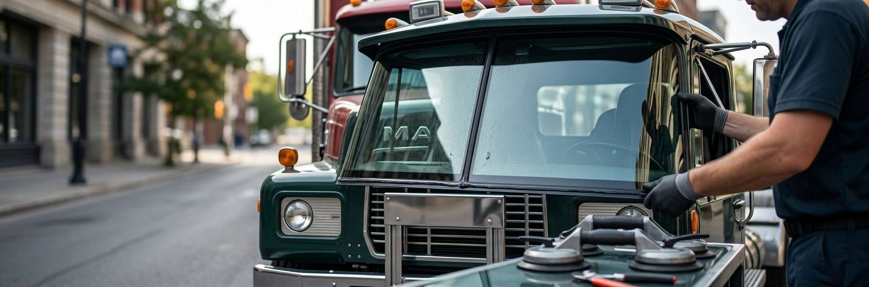 Windshield Replacement for Mack RD Series 1977-2008 by Alexwindshield