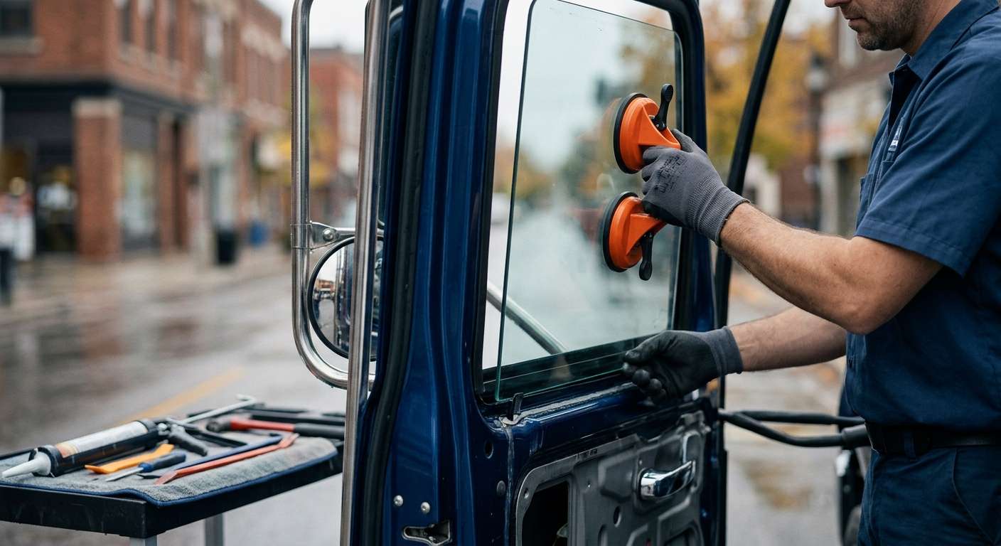 Door Glass Replacement for Western Star 6900XD 2010-2025 by Alexwindshield