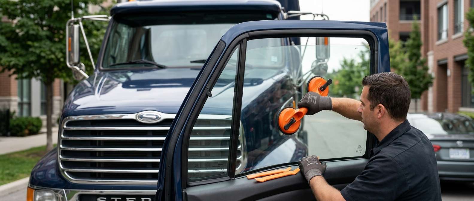 Door Glass Replacement for Sterling AT9500 2001-2009 by Alexwindshield