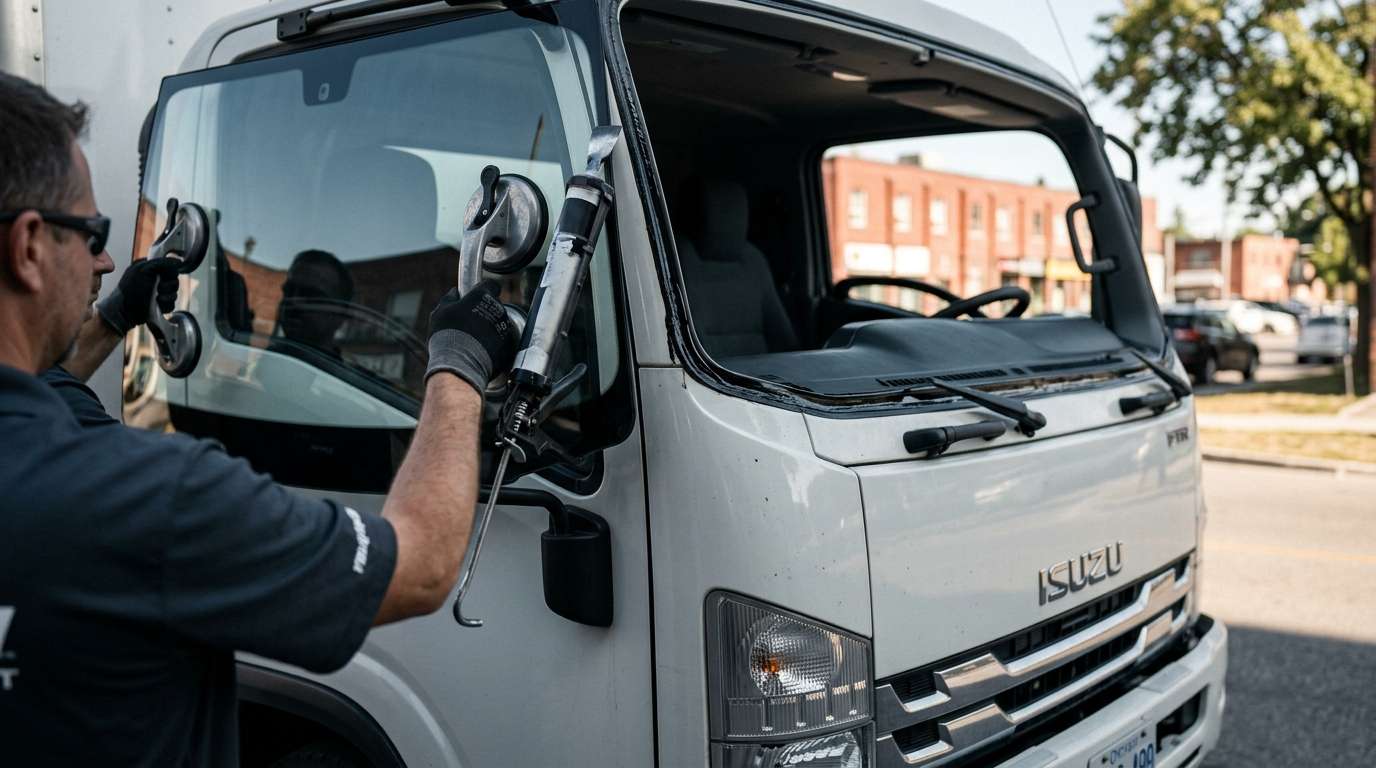 Windshield Replacement for Isuzu FTR 2019-2025 by Alexwindshield