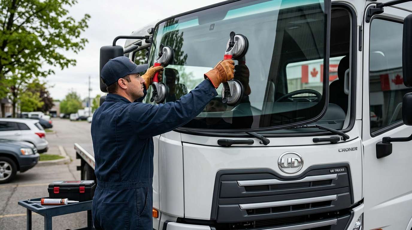 Windshield Replacement for UD Trucks Croner 2019-2025 by Alexwindshield