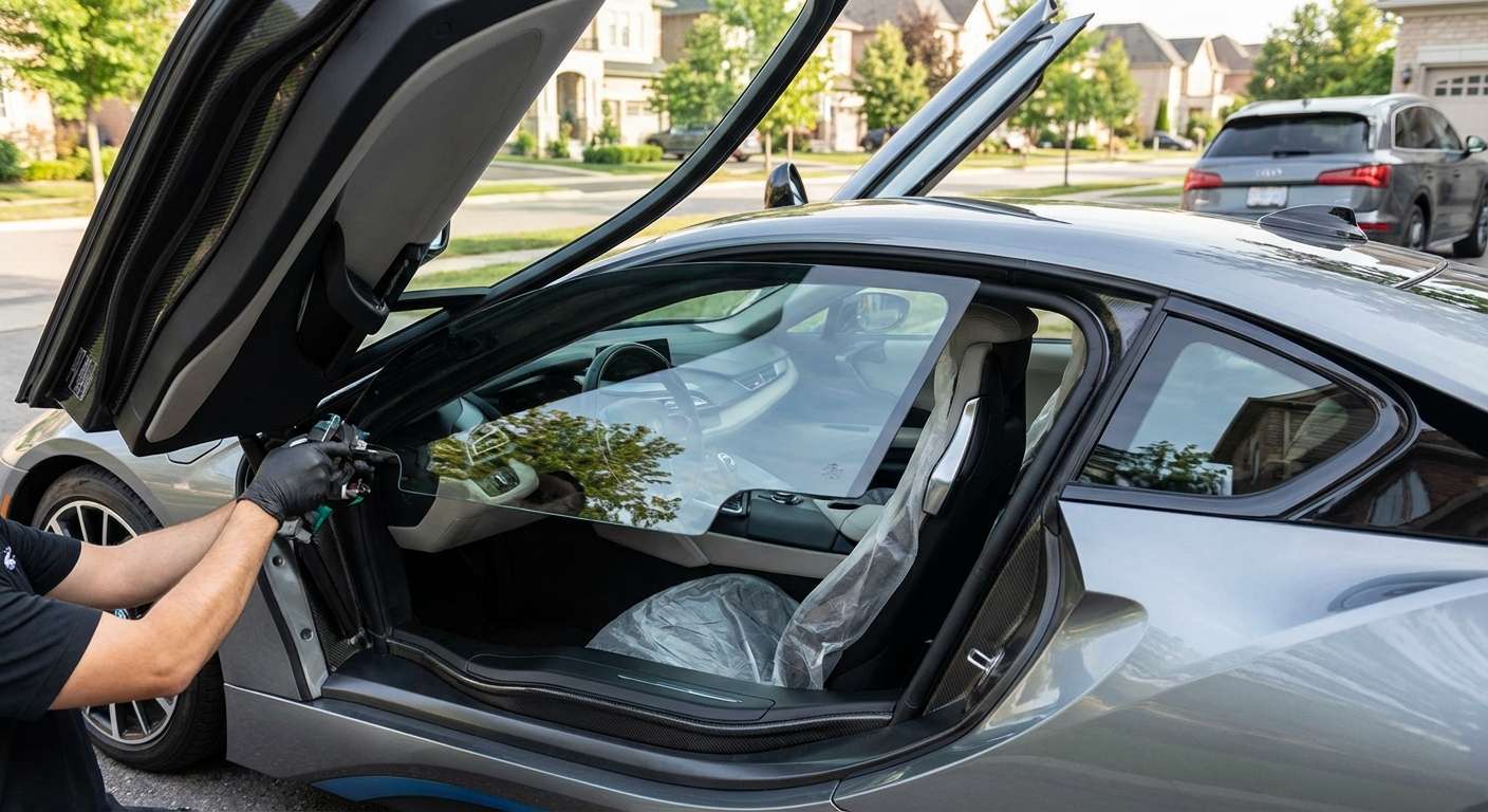 Door Glass Replacement for BMW i8 2014-2020 (I12) by Alexwindshield