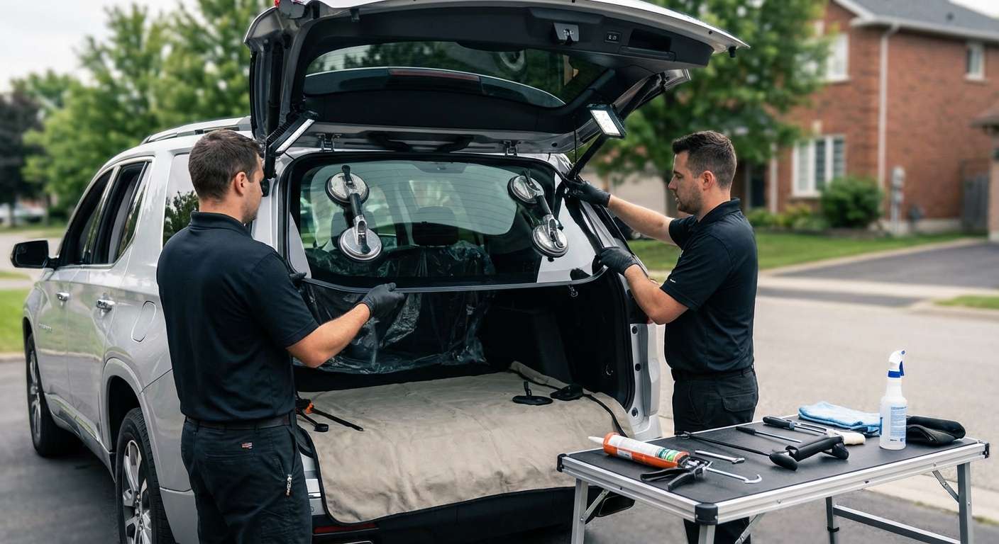 Back Glass Replacement for Chevrolet Traverse 2018-2023 by Alexwindshield