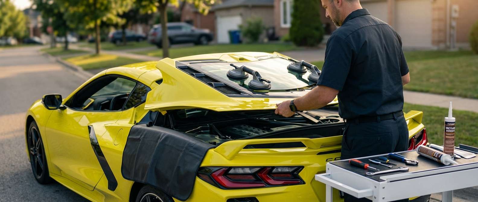 Back Glass Replacement for Chevrolet Corvette 2020-2027 (C8) by Alexwindshield