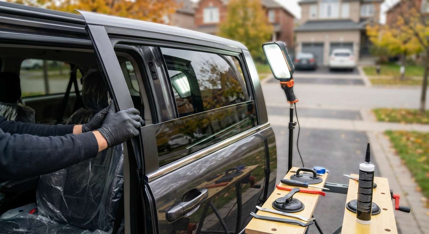 Door Glass Replacement for Dodge Grand Caravan 2008-2020 by Alexwindshield