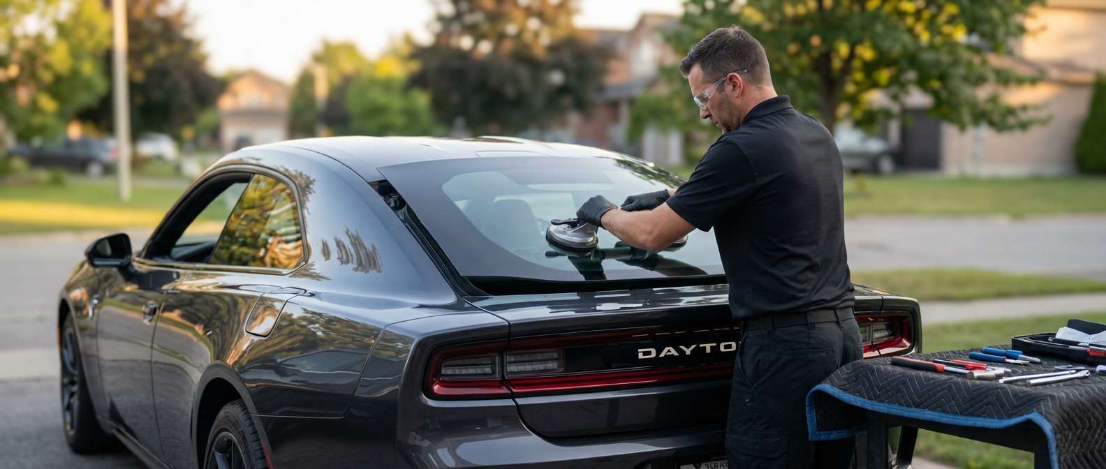 Back Glass Replacement for Dodge Charger Daytona (EV) 2024-2027 by Alexwindshield