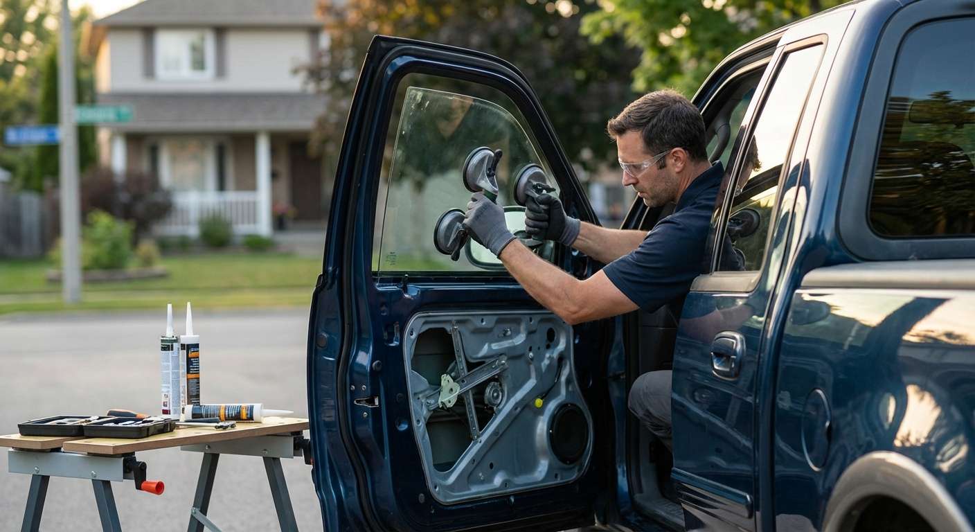 Door Glass Replacement for Ford F-150 1997-2003 by Alexwindshield