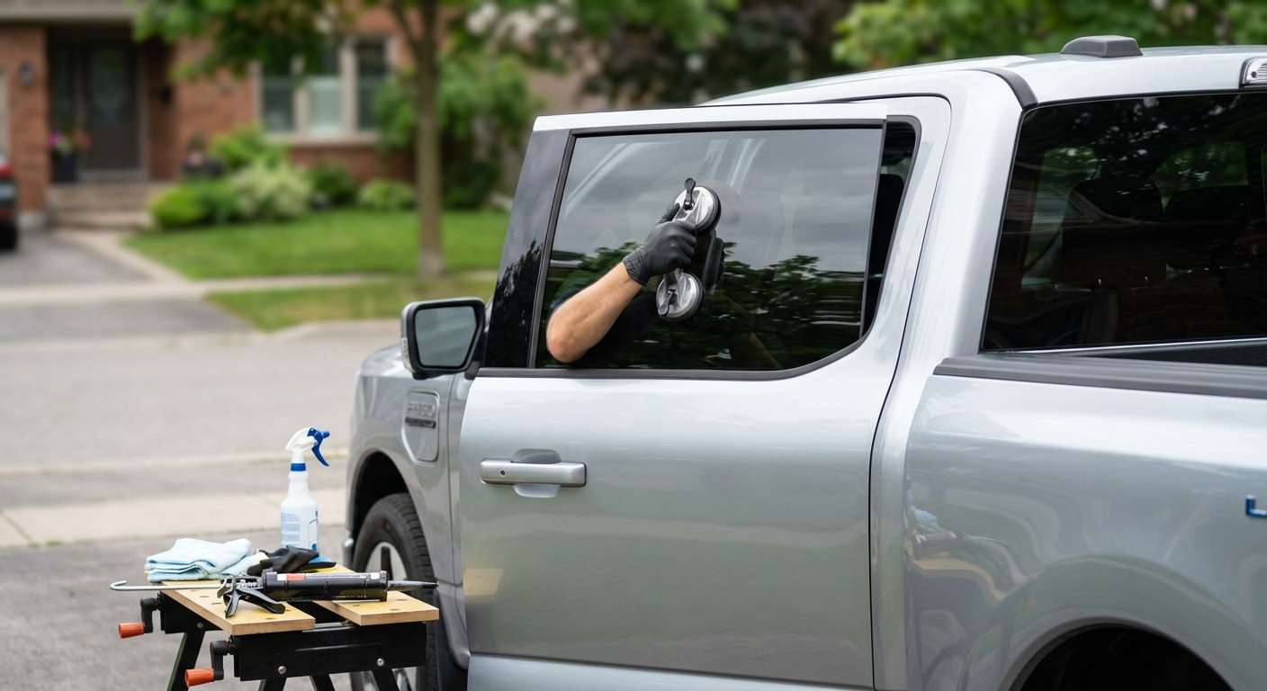 Vent Glass Replacement for Ford F-150 Lightning (EV) 2022-2027 by Alexwindshield