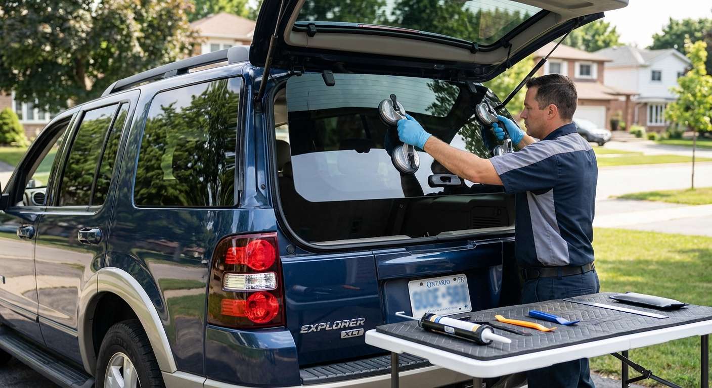 Back Glass Replacement for Ford Explorer 2002-2005 by Alexwindshield