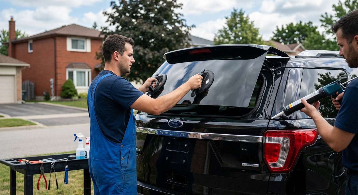 Back Glass Replacement for Ford Explorer 2011-2019 by Alexwindshield