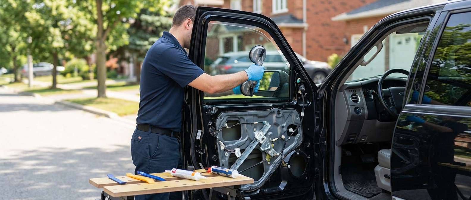Door Glass Replacement for Ford Expedition 2003-2006 by Alexwindshield