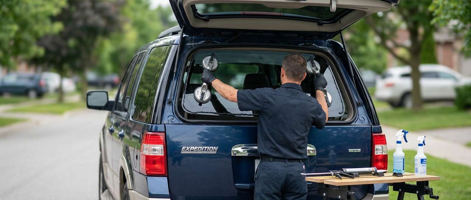 Back Glass Replacement for Ford Expedition 2003-2006 by Alexwindshield